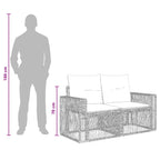 Garten-Sofa 2-Sitzanzahl Grau Poly-Rattan