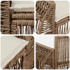 Garten-Sofa 2-Sitzanzahl Beige Poly-Rattan