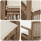 Garten-Sofa 2-Sitzanzahl Beige Poly-Rattan