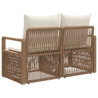 Garten-Sofa 2-Sitzanzahl Beige Poly-Rattan