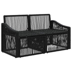 Garten-Sofa 2-Sitzanzahl Schwarz Poly-Rattan