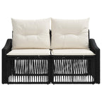 Garten-Sofa 2-Sitzanzahl Schwarz Poly-Rattan