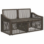 Garten-Sofa 2-Sitzanzahl Grau Poly-Rattan
