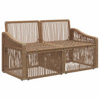 Garten-Sofa 2-Sitzanzahl Beige Poly-Rattan