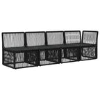 4-Sitzer Sofa mit linker Armlehne 4 pcs 4-Sitzanzahl Schwarz