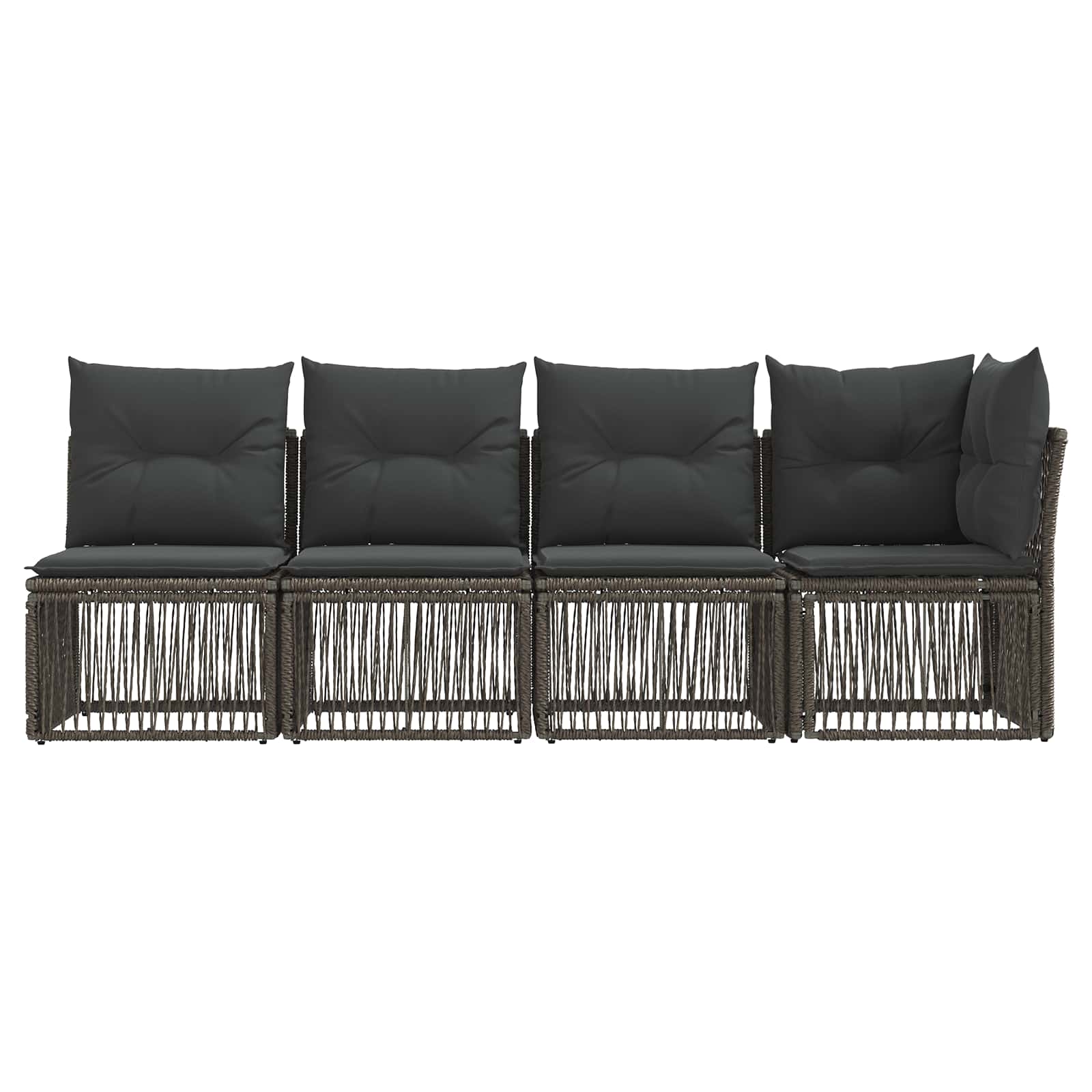 4-Sitzer Sofa mit linker Armlehne 4 pcs 4-Sitzanzahl Grau