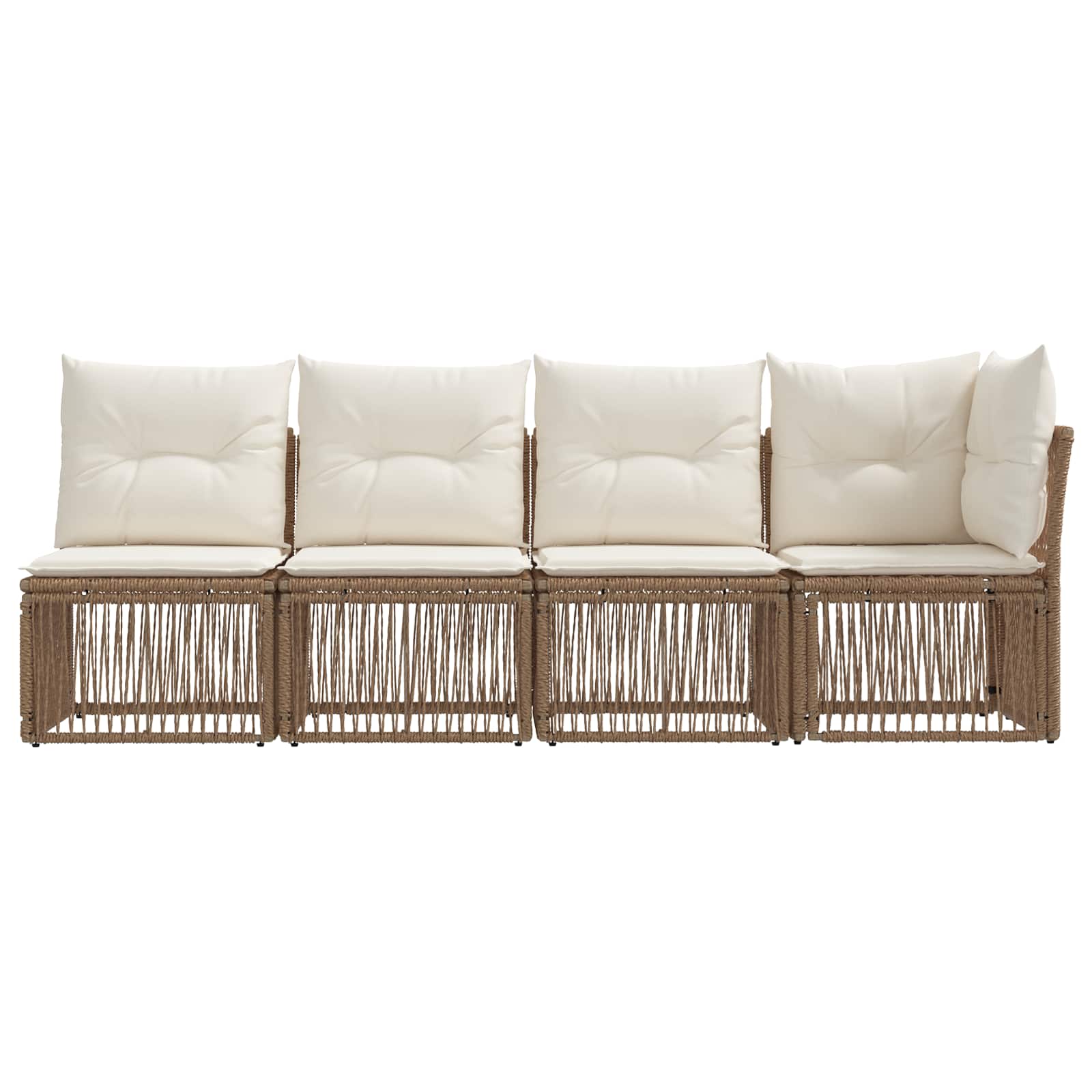 4-Sitzer Sofa mit linker Armlehne 4 pcs 4-Sitzanzahl Beige