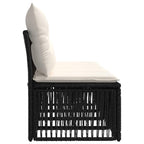 4-Sitzer-Sofa 4 pcs 4-Sitzanzahl Schwarz Poly-Rattan