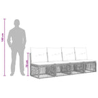 4-Sitzer-Sofa 4 pcs 4-Sitzanzahl Beige Poly-Rattan