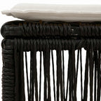 Fußhocker Schwarz Poly-Rattan