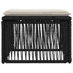 Fußhocker Schwarz Poly-Rattan