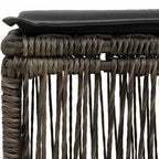 Fußhocker Grau Poly-Rattan
