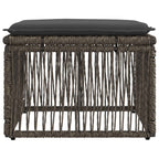 Fußhocker Grau Poly-Rattan