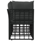 Outdoor-Lounge 2 pcs Schwarz und Dunkelgrau Poly-Rattan