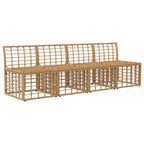 4-Sitzer Garten-Sofa ohne Armlehnen 4 pcs 4-Sitzanzahl Natur