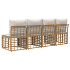 4-Sitzer Garten-Sofa ohne Armlehnen 4 pcs 4-Sitzanzahl Natur