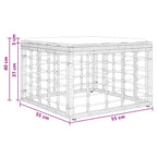 Garten-Fußhocker Schwarz Poly-Rattan