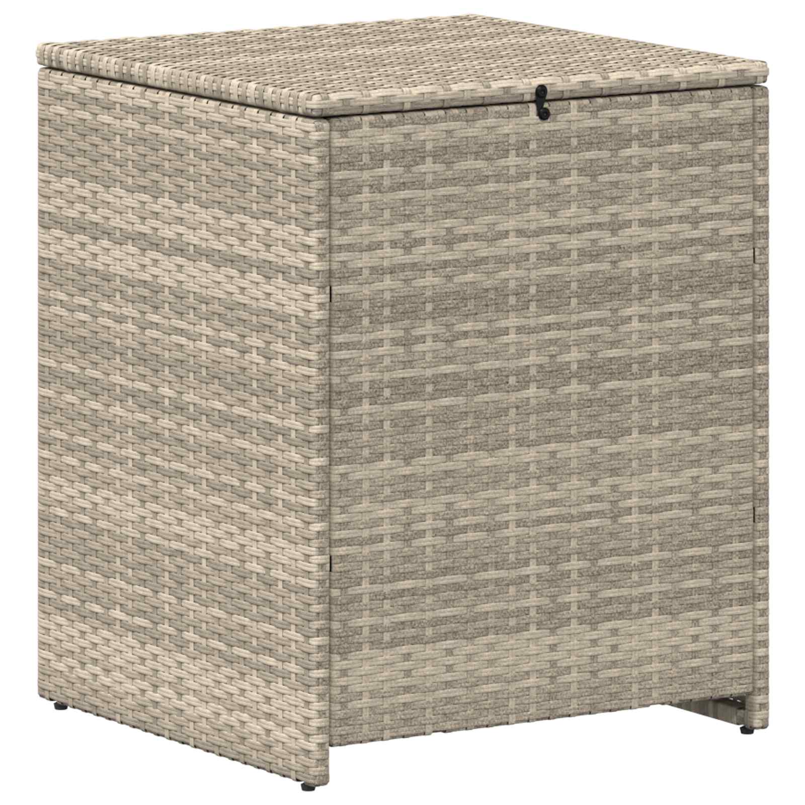 Kissenbox Hellgrau 55 x 55 x 69 cm Poly-Rattan