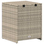 Kissenbox Hellgrau 55 x 55 x 69 cm Poly-Rattan