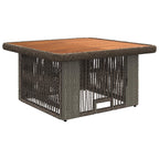 Garten Essgruppe 3 pcs Grau und Dunkelgrau Poly-Rattan