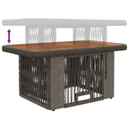 Garten Essgruppe 3 pcs Grau und Dunkelgrau Poly-Rattan