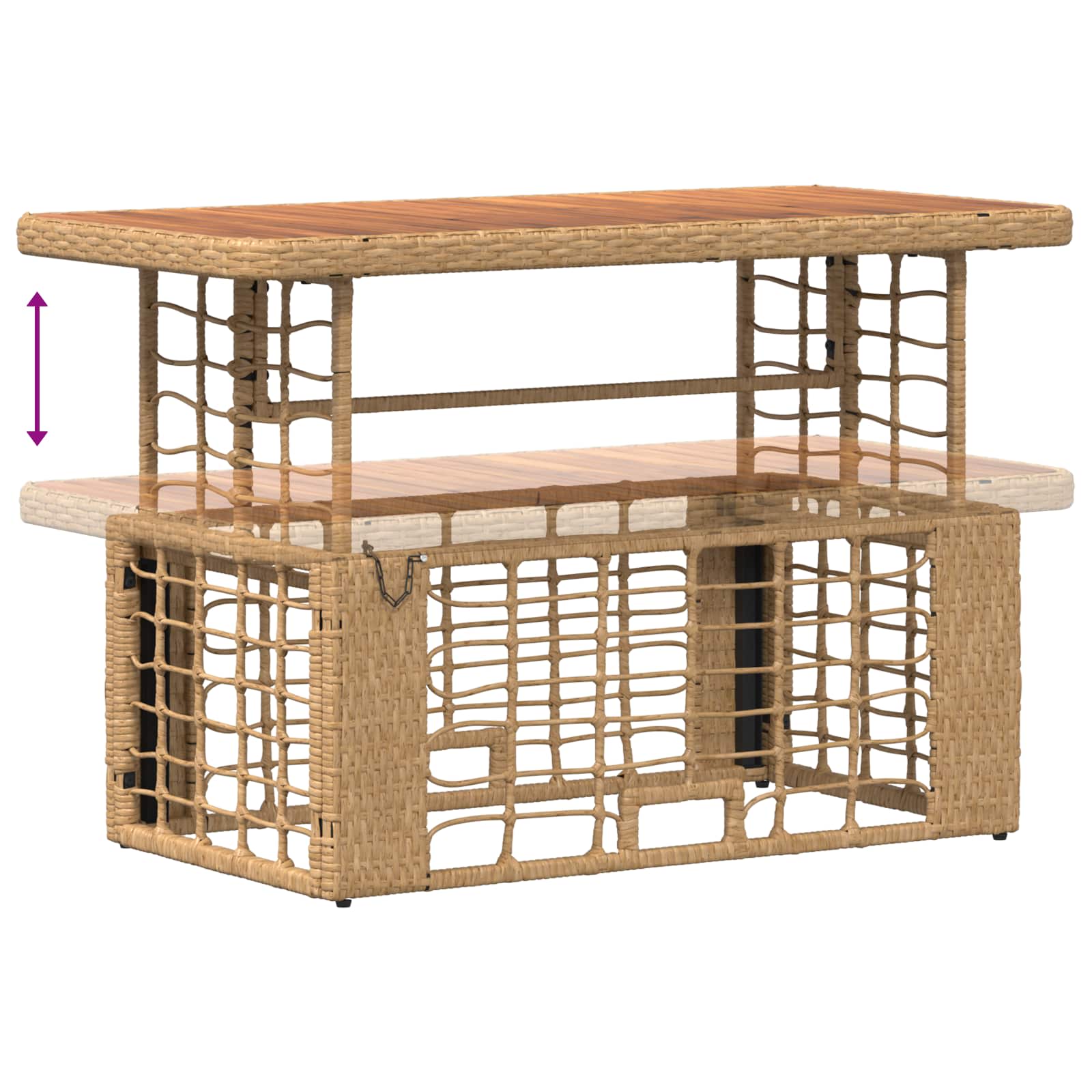 Garten Essgruppe mit Kissen 4 pcs Natur und Weiß