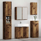 Badezimmerschrank-Set mit Regal 3 pcs Altholz Holzwerkstoff