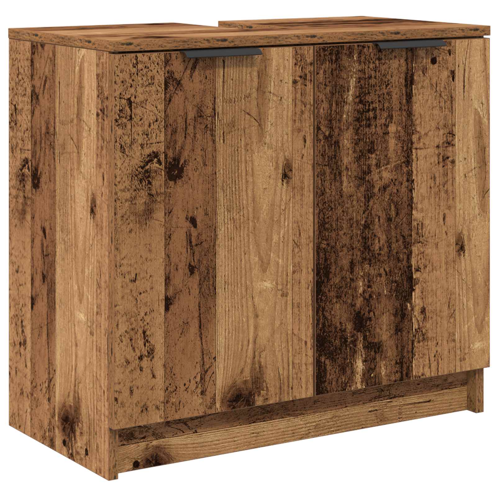 Badezimmermöbel-Set mit Schubladen 5 pcs Altholz Holzwerkstoff
