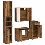 Badezimmermöbel-Set mit Schubladen 4 pcs Altholz Holzwerkstoff