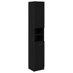 Badezimmermöbel-Set 5 pcs Schwarz Eichen-Optik Holzwerkstoff