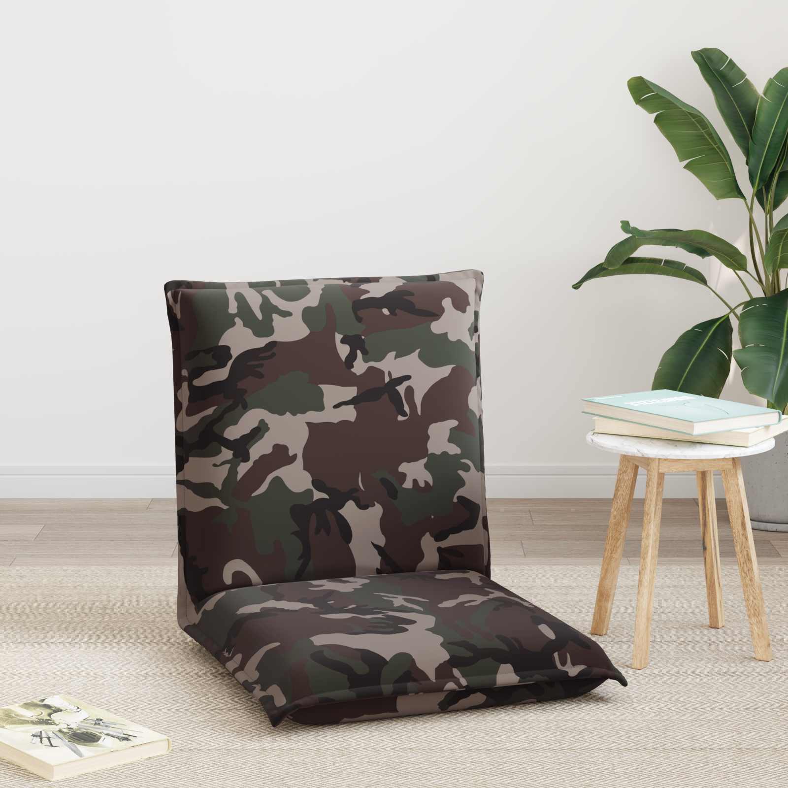 Verstellbarer Fußsessel Armee Stoff