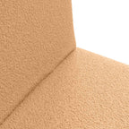 Verstellbarer Fußsessel Beige Schafstoff