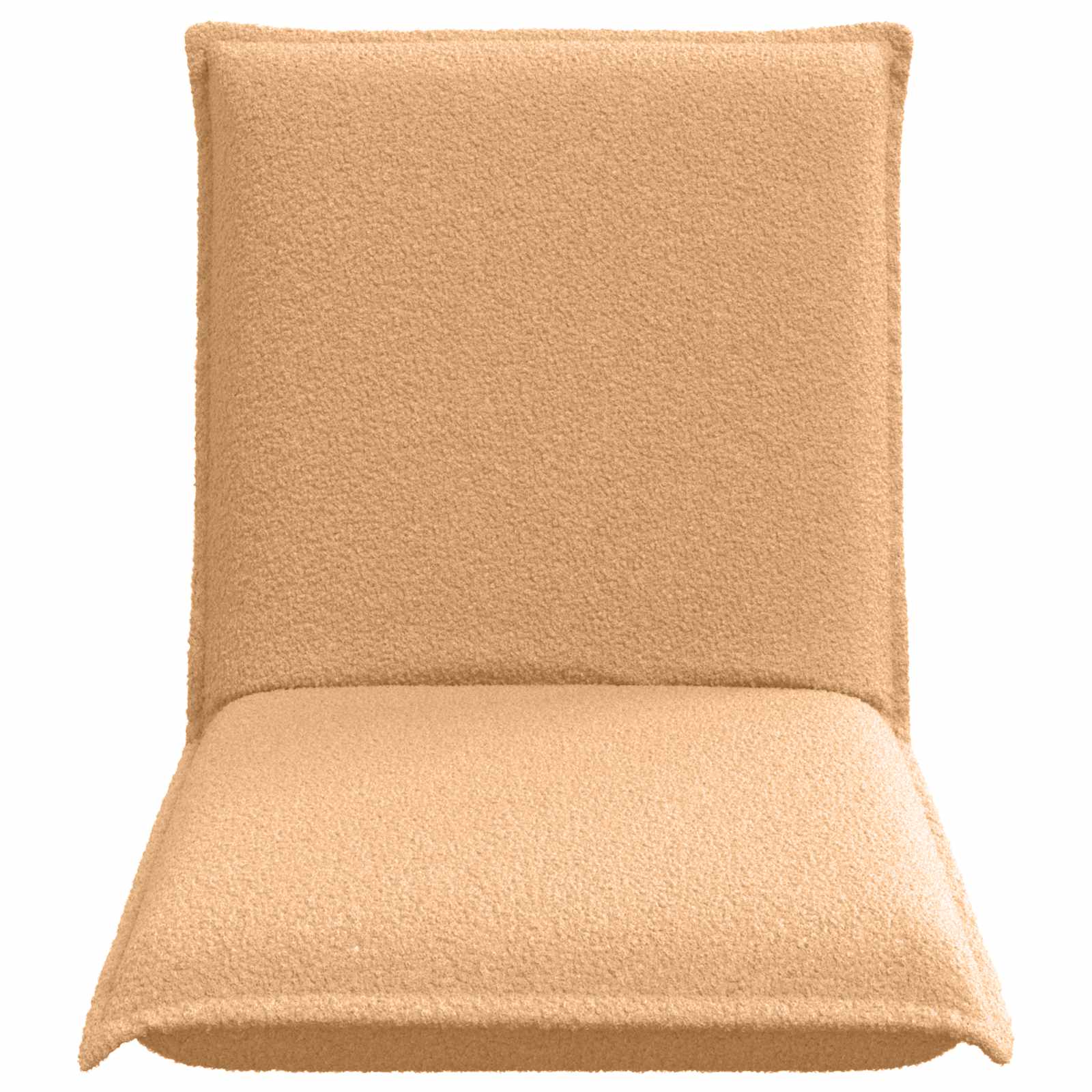 Verstellbarer Fußsessel Beige Schafstoff