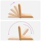 Verstellbarer Fußsessel Beige Schafstoff