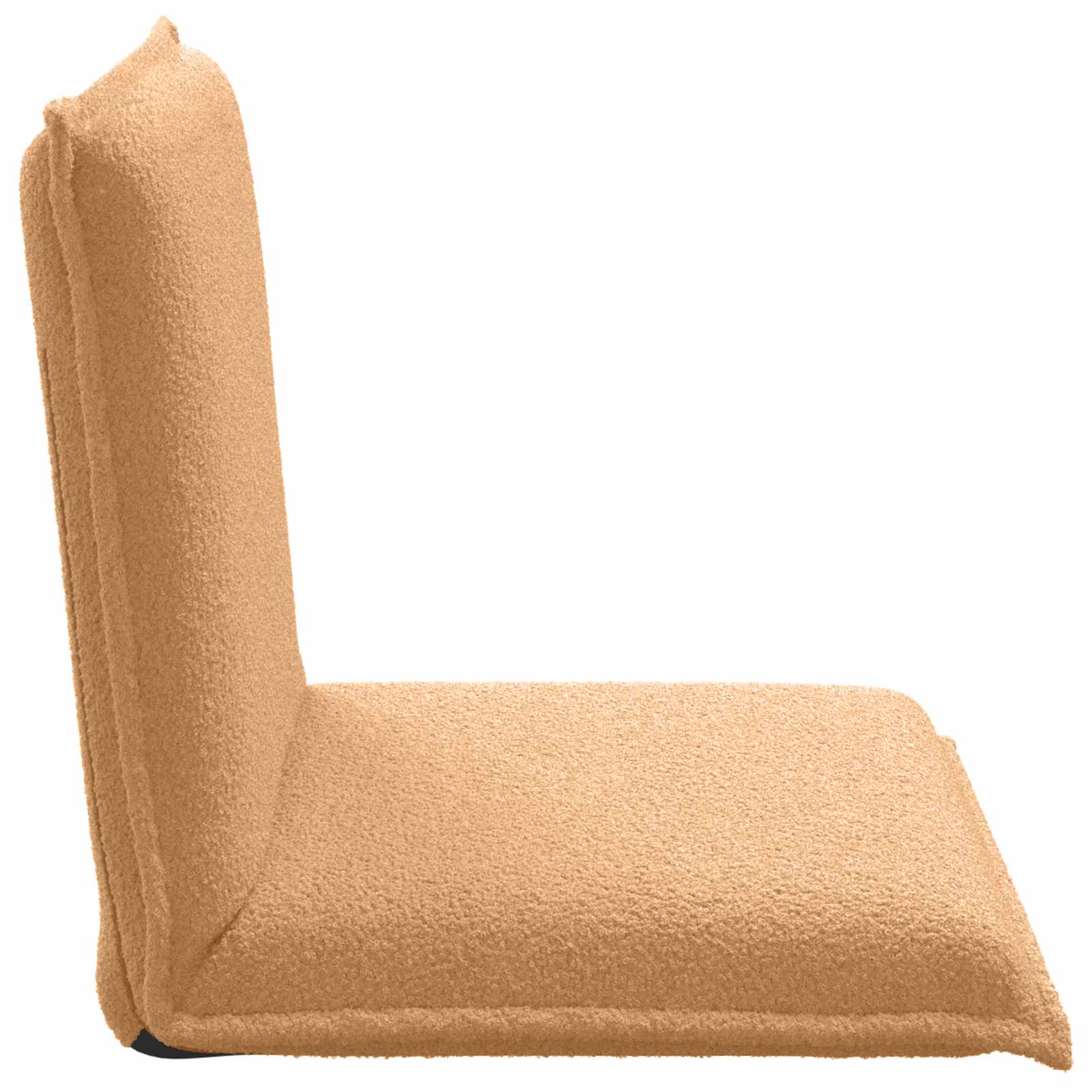 Verstellbarer Fußsessel Beige Schafstoff