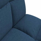 Verstellbarer Fußsessel Blau Stoff