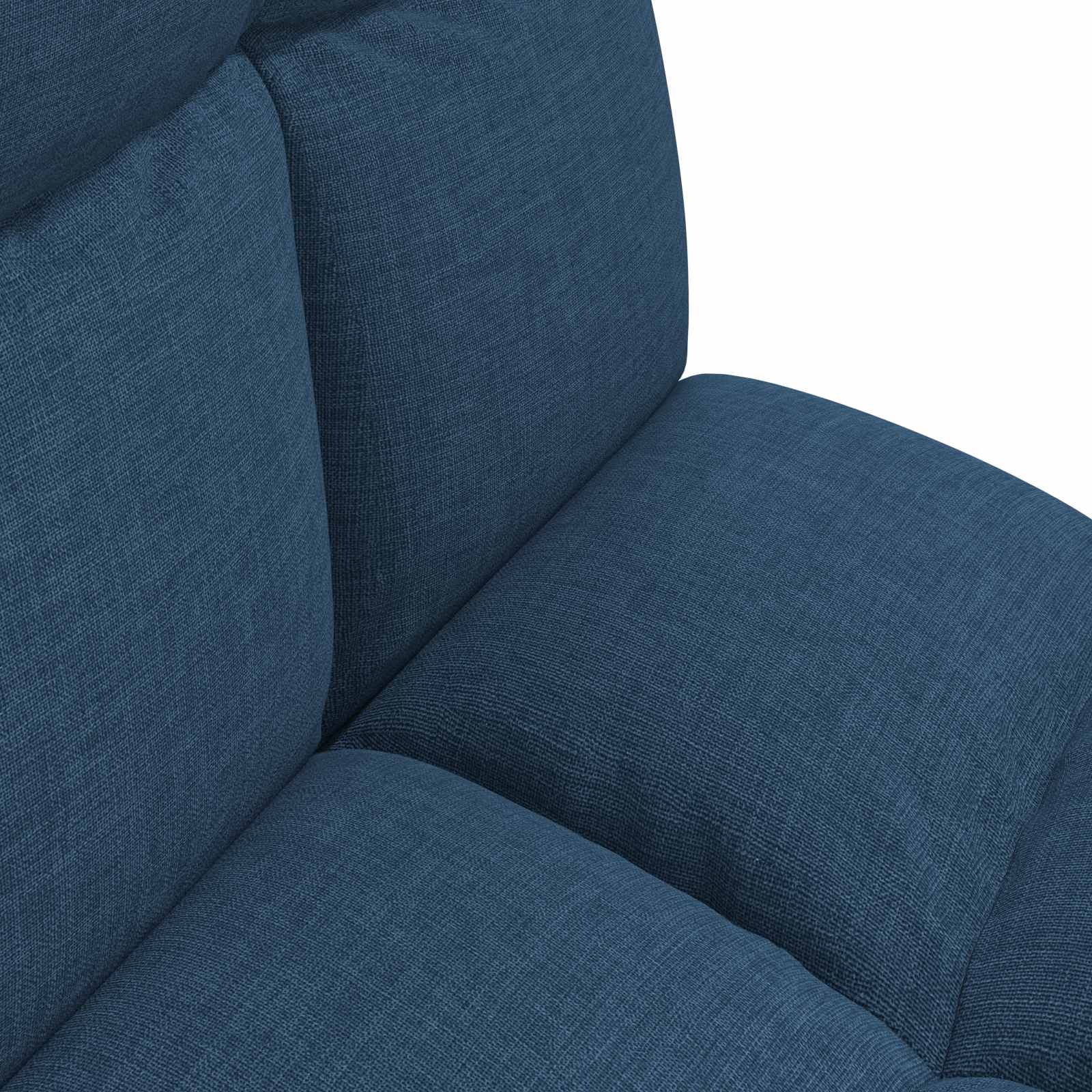 Verstellbarer Fußsessel Blau Stoff