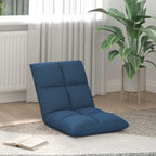 Verstellbarer Fußsessel Blau Stoff