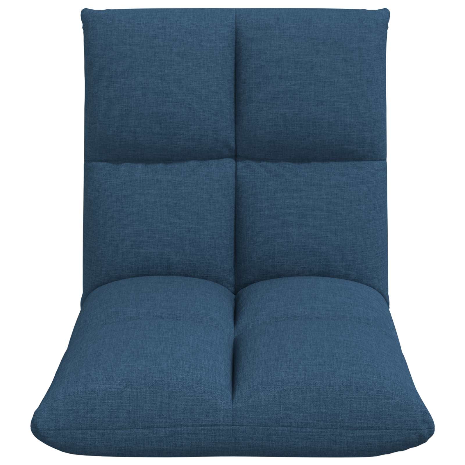 Verstellbarer Fußsessel Blau Stoff