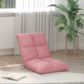Verstellbarer Fußsessel Rosa Samt