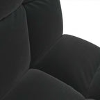 Verstellbarer Fußsessel Schwarz Samt