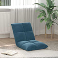 Verstellbarer Fußsessel Blau Samt