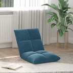 Verstellbarer Fußsessel Blau Samt