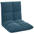 Verstellbarer Fußsessel Blau Samt