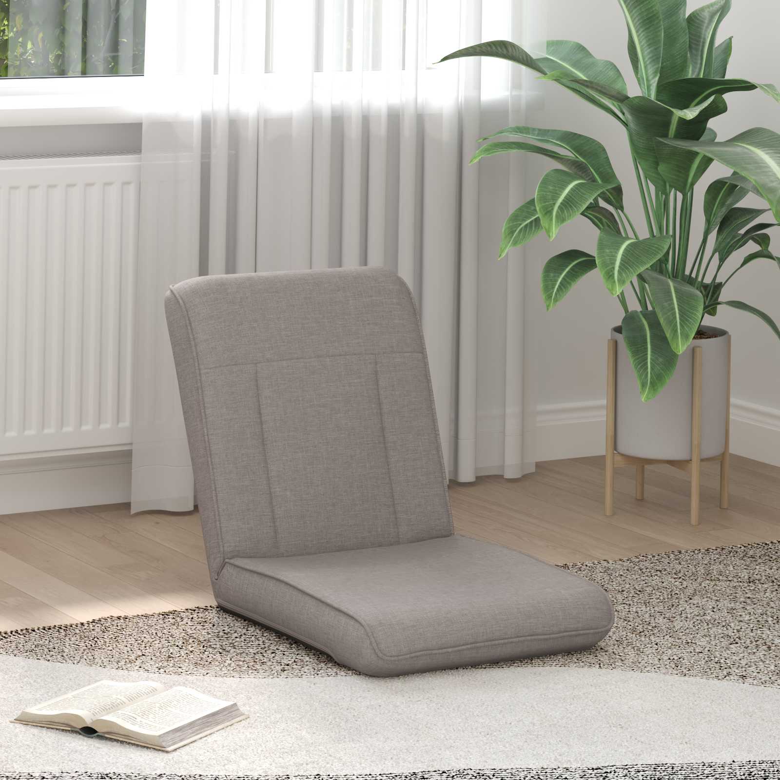 Verstellbarer Fußsessel Taupe Stoff