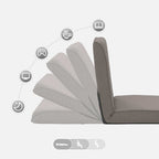 Verstellbarer Fußsessel Taupe Stoff