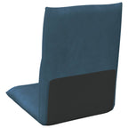Verstellbarer Fußsessel Blau Samt