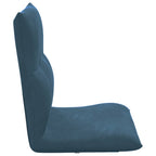 Verstellbarer Fußsessel Blau Samt