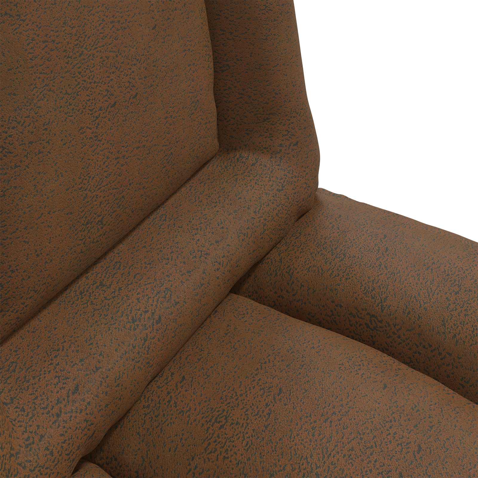 Verstellbarer Fußsessel Braun Stoff