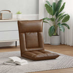 Verstellbarer Fußsessel Braun Stoff